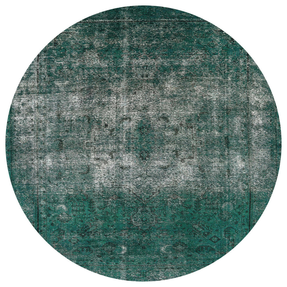 Ahgly Company Indoor Round Mid-Century Modern Area Rugs, 3' Round