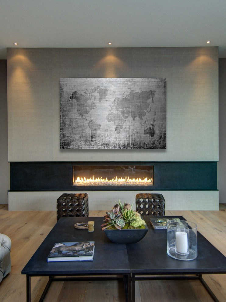 "Latitude" Print on Brushed Aluminum, 60"x40"
