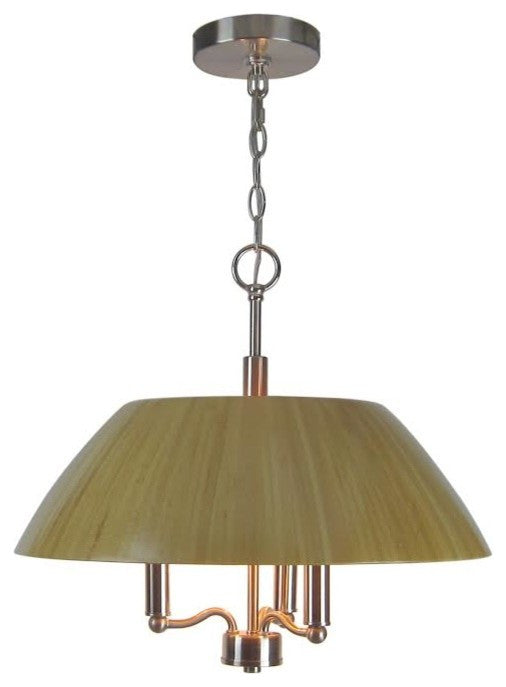 Sorg Bamboo 3-Light Pendant, Nickel, Pendant