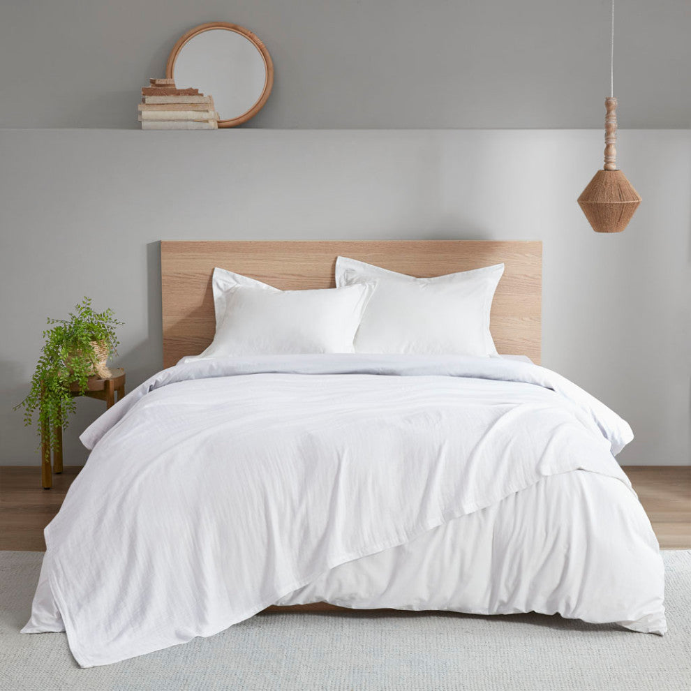 Clean Spaces Gauze 100% Cotton Lightweight Blanket, White