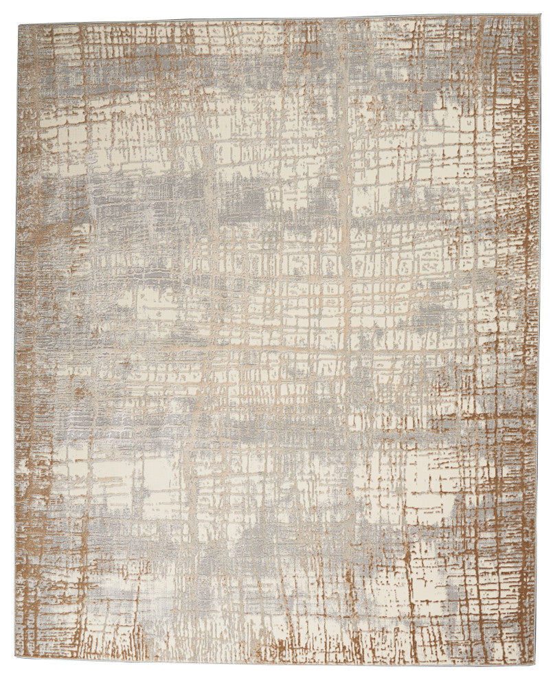 Calvin Klein CK950 Rush 9' x 12' Ivory/Taupe Modern Indoor Area Rug