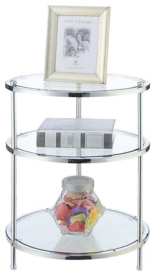 Royal Crest 3 Tier Round End Table