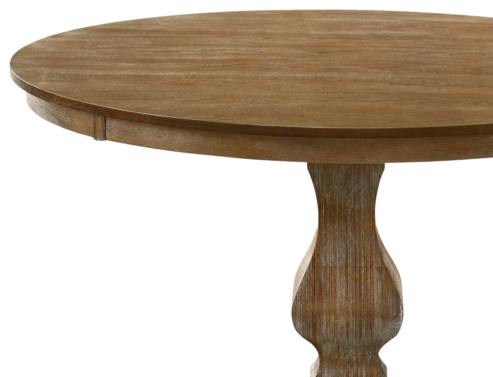 Remuda Rustic Wood Circular Dining Table, Natural