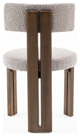 Modrest Sheridan Mid-Century Grey Fabric, Walnut Dining Chair