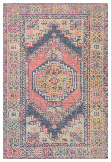 Surya Unique UNQ-2302 8'6"x11'6" Rug, Yellow/Pink/Denim/Rose/Gray/Ivory/Olive