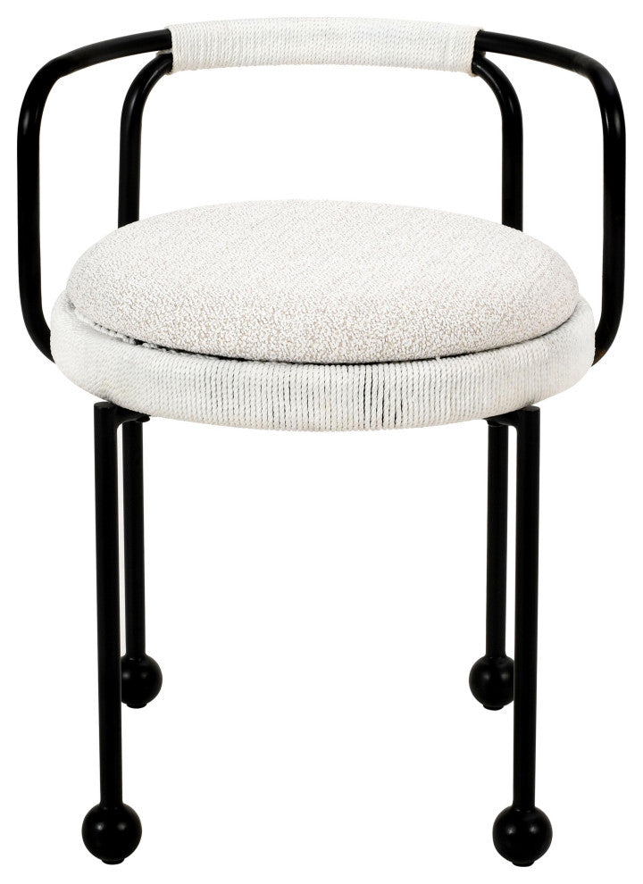 Pansy Cream Outdoor Dining Chair