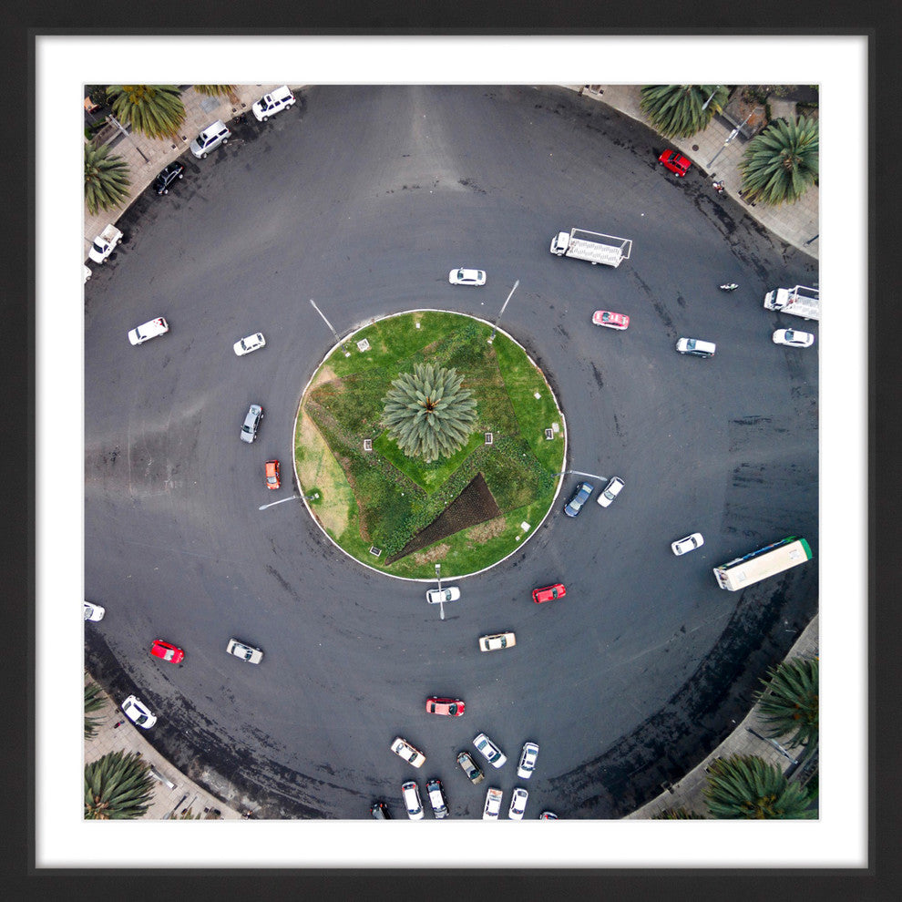"Traffic Confusion" Framed Painting Print by Karolis Janulis