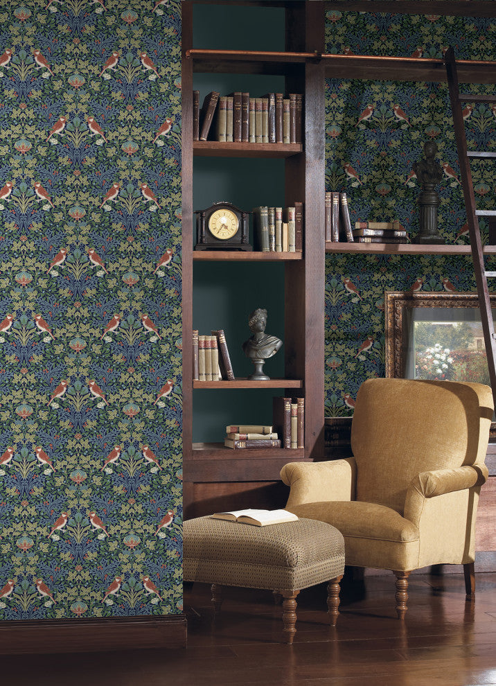 Garden Aviary Jewel Peel and Stick Wallpaper