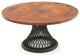 Modern Twisted Spoke Copper Dining Table- Copper Top, Copper, 54x54x31