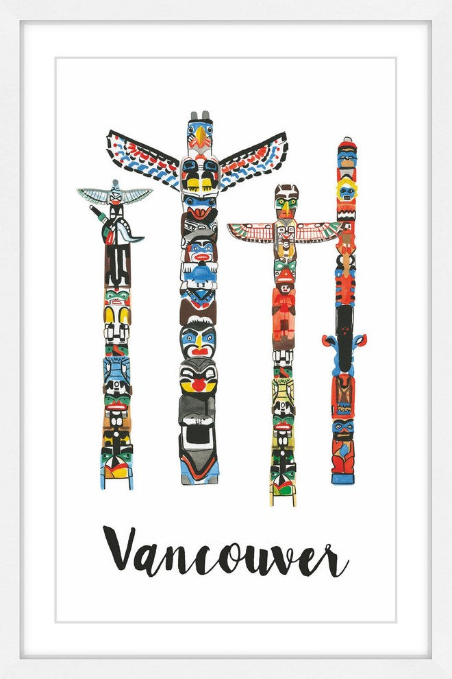 "Vancouver Totems" Framed Print by Molly Rosner