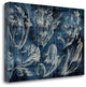 "Vintage Tulip Floral Etching Indigo" By Wild Apple, Gallery Wrap Canvas