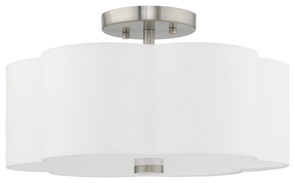 Livex Lighting Brushed Nickel 3-Light Ceiling Mount