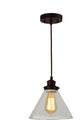 Woodbridge Lighting Taylor 1 Light Steel and Glass Pendant in Metallic Bronze