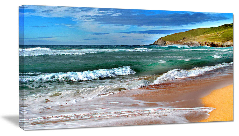 "Blue Sea With Warm Waves" Canvas Print