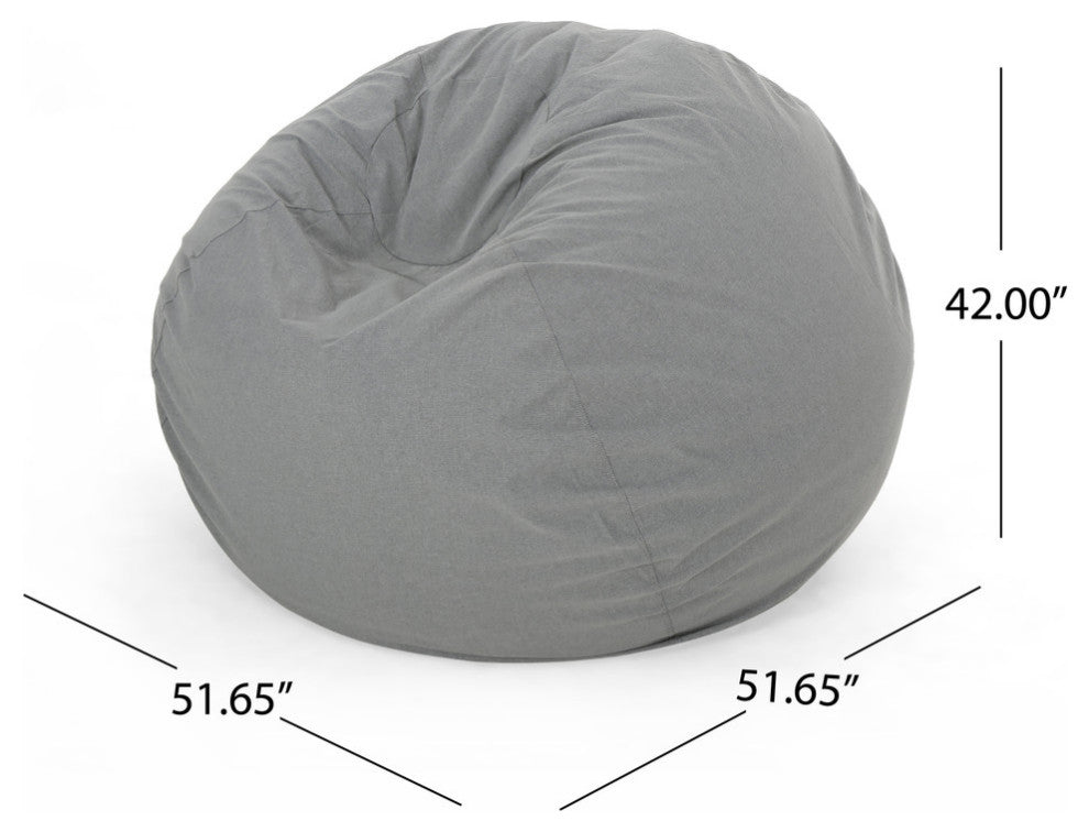 Susan Outdoor Water Resistant 4.5'' Bean Bag, Charcoal