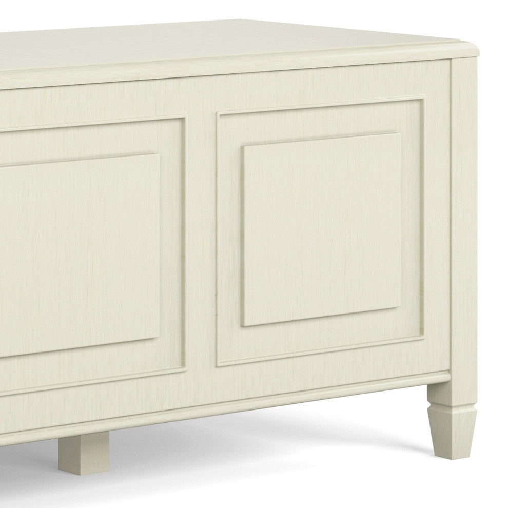 Connaught Solid Wood Storage Bench Trunk, Antique White