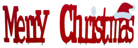 Merry Christmas Outdoor Holiday Yard Art Sign Large
