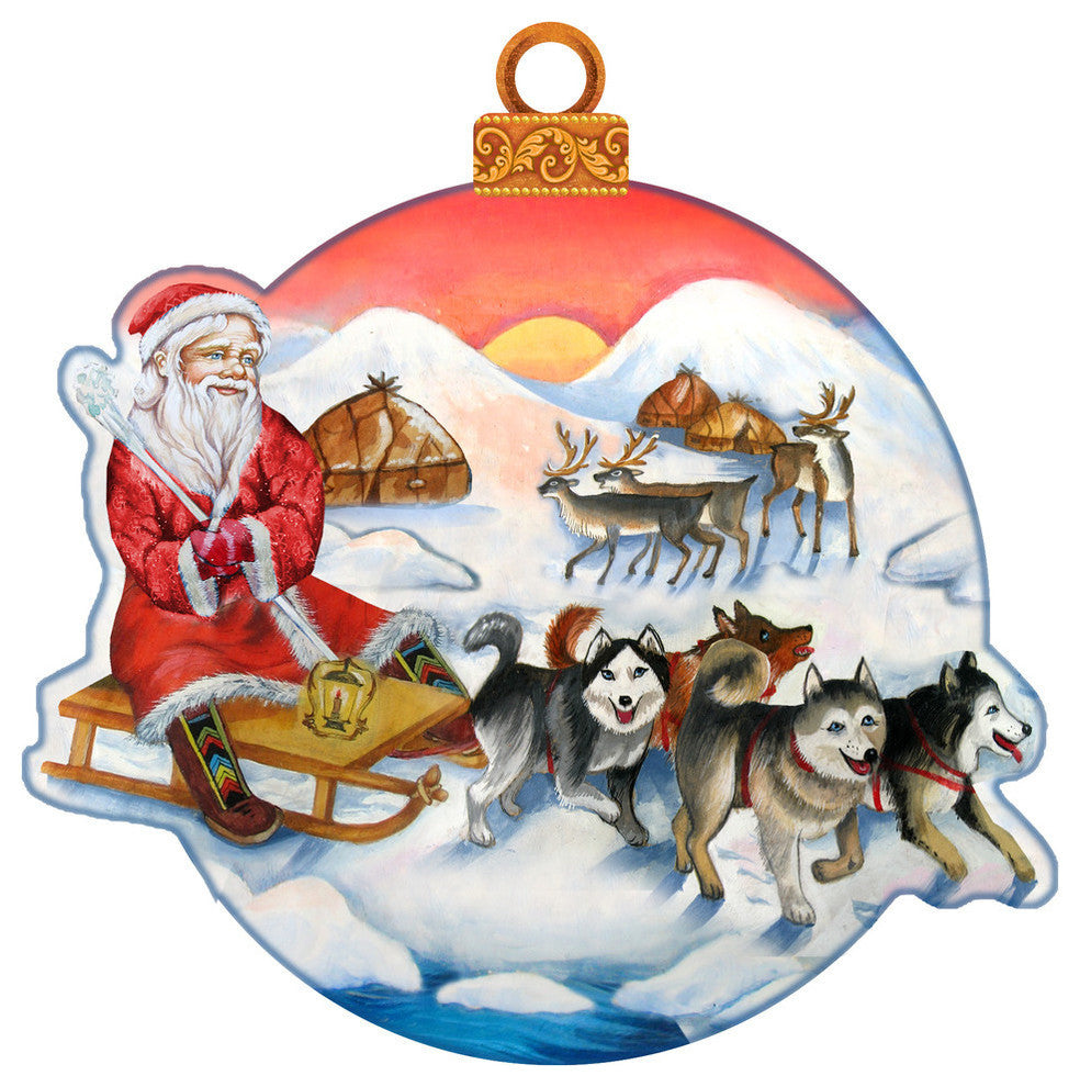 Northern Light Santa Scenic Decorative Ornament