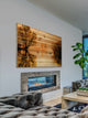 "Glass Lake" Print on Natural Pine Wood, 45"x30"