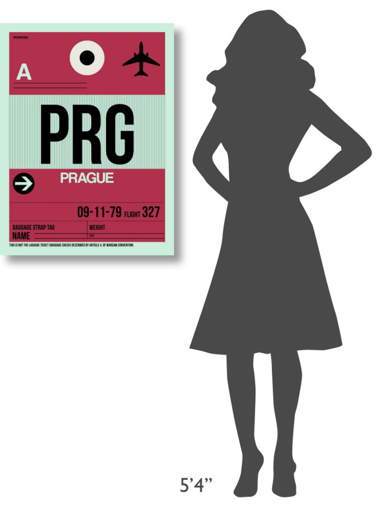 "PRG Prague Luggage Tag 2" Fine Art Print