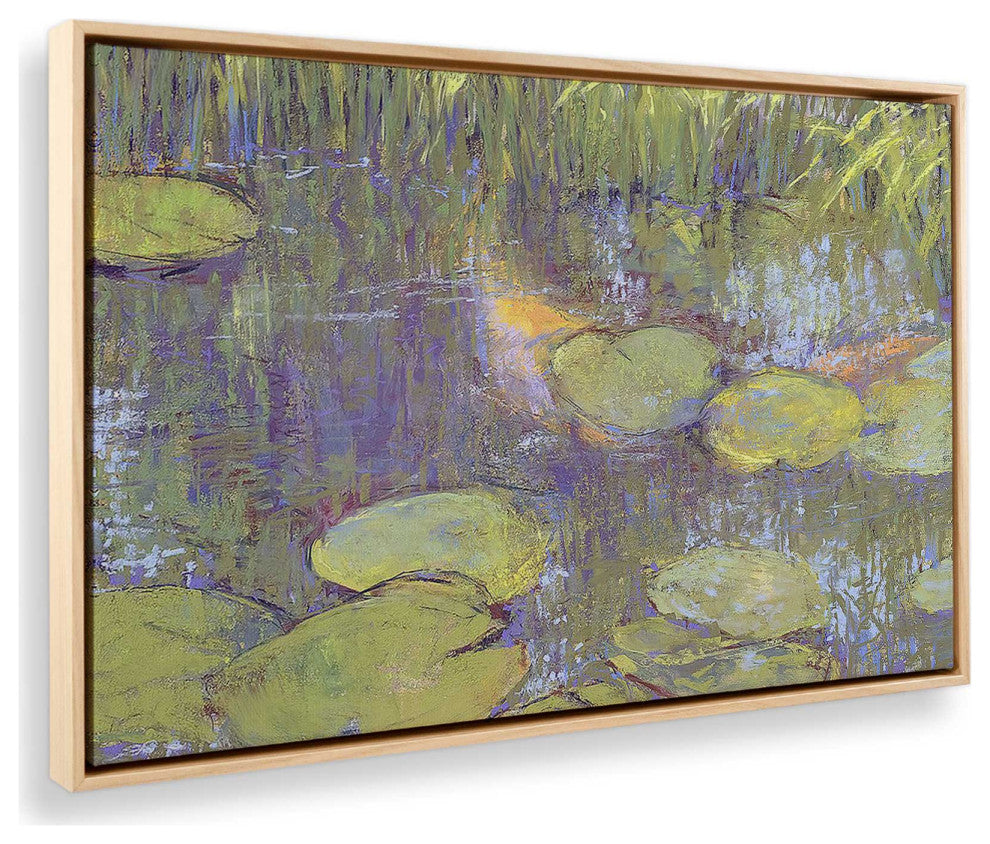 "Game of Shadows" - A Reflective Pond's Serene Art Canvas