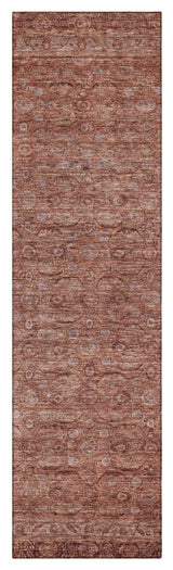 Machine Washable Indoor/Outdoor Chantille ACN1762 Orange 2'3" x 7'6" Runner Rug