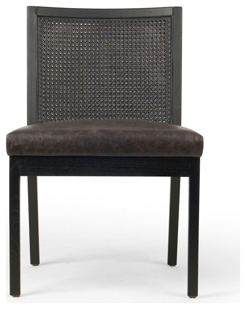 Antonia Armless Dining Chair-Black
