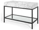 Sink Vanity Cabinet, Artificial Marble, Metal, Black White, Modern, Bathroom