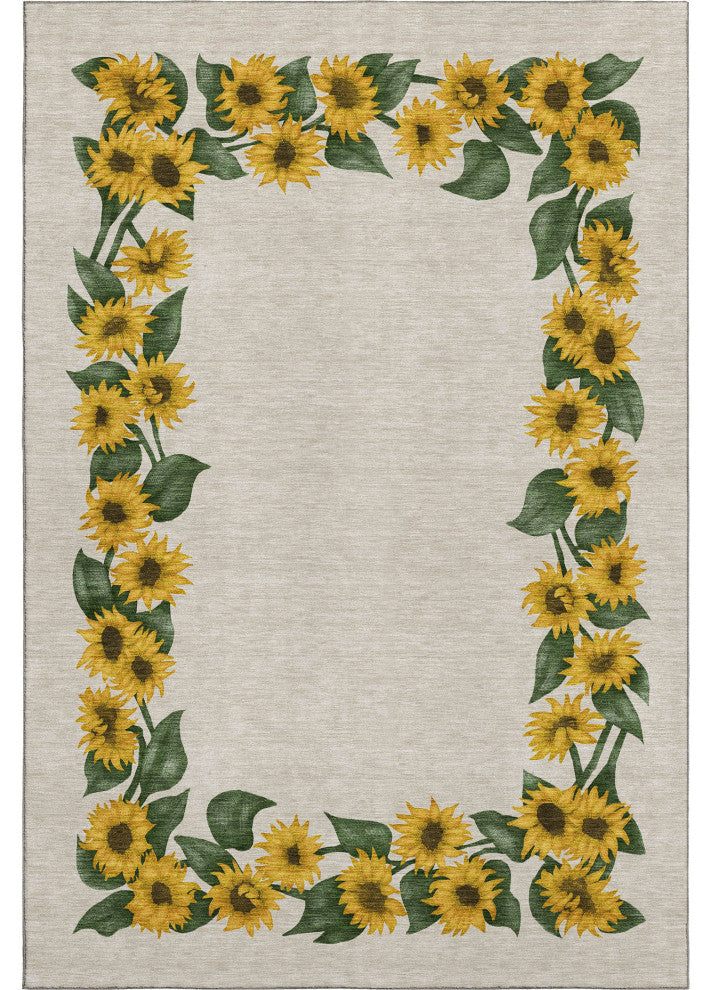 Addison Premium Washable Mayfield AMF172 beige 5' x 7'6" Rug