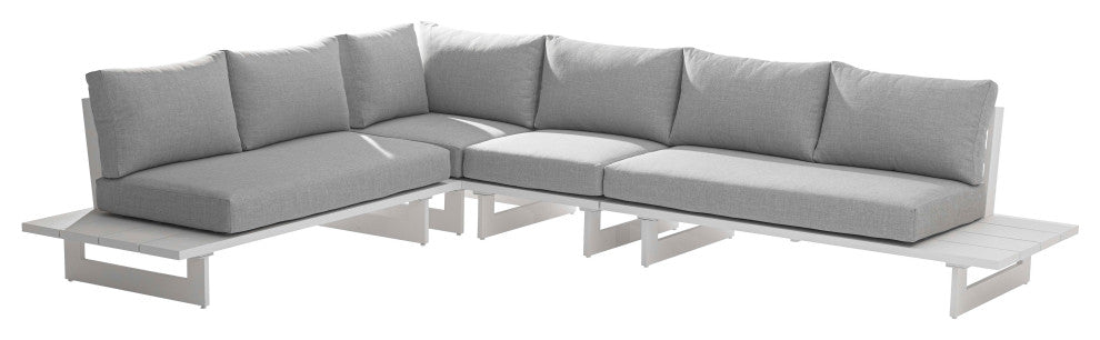 Maldives Grey Water Resistant Fabric Outdoor Patio Modular Sectional