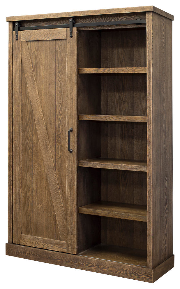 Avondale Rustic Barn Door Bookcase
