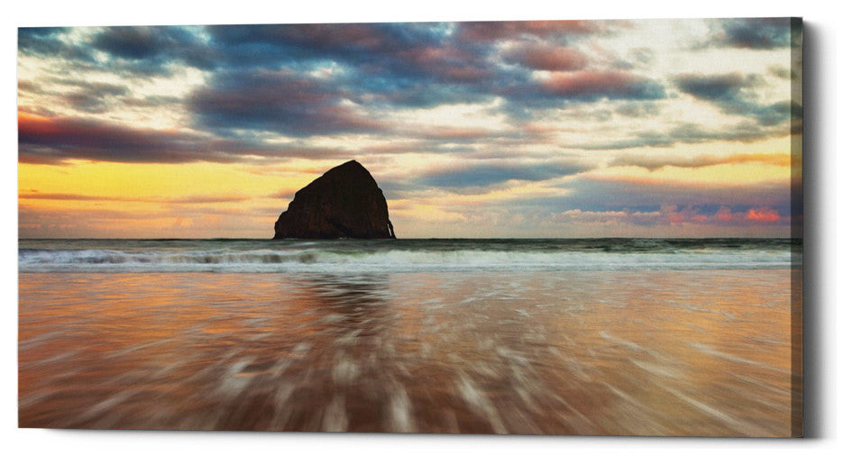 Epic Graffiti "Cotton Candy Sunrise" by Darren White, Giclee Canvas Art, 20"x40"