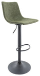 LeisureMod Tilbury Modern Adjustable Bar Stool With Footrest & 360-Degree Swivel