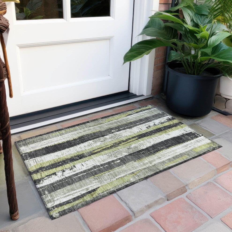 Machine Washable Indoor/Outdoor Chantille ACN1872 Aloe 1'8" x 2'6" Rug