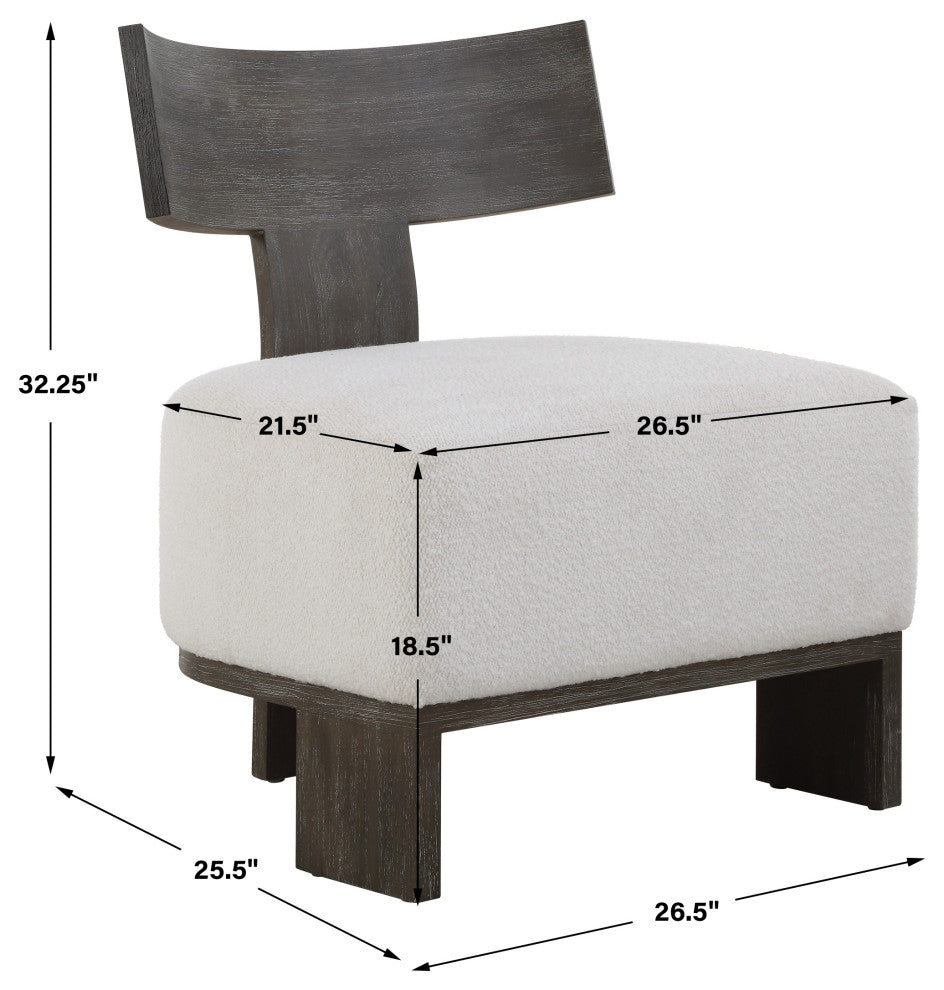 Uttermost Finlay Dark Walnut Accent Chair