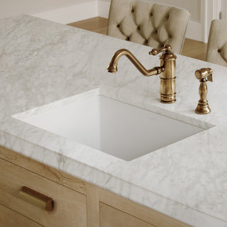 Whitehaus WHUF2819 Fireclay 28" Undermount Single Basin Fireclay - White