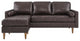 Valour 78" Leather Apartment Sectional Sofa, Brown