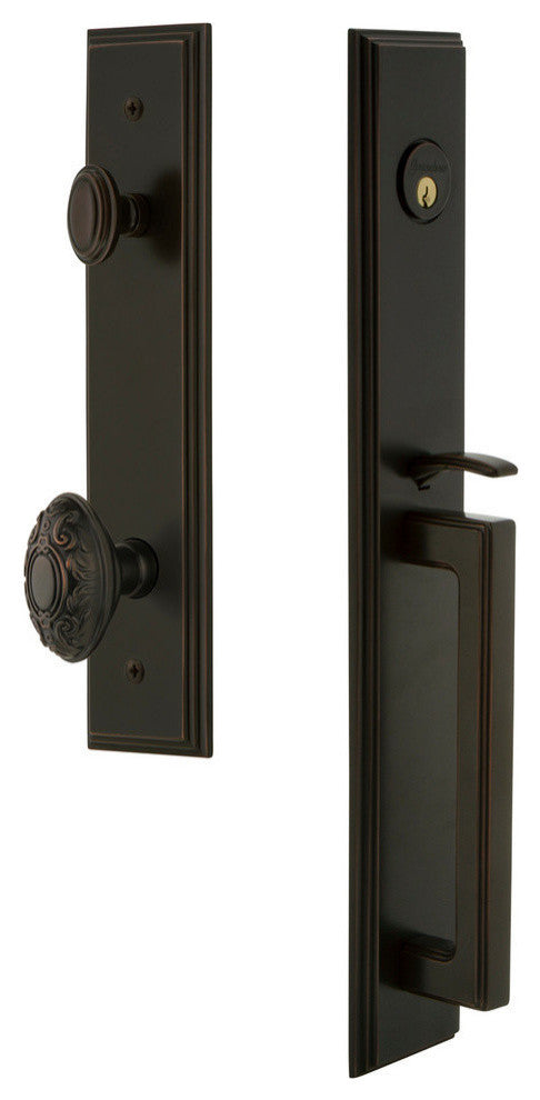 Carre' 1-Piece Dummy Handleset, D Grip and Grande Victorian Knob, 849087