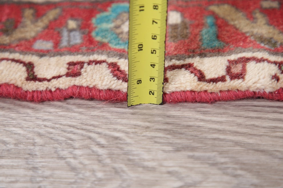 Consigned, Sultanabad Persian Hand Made Oriental Runner Rug, Brown, 9'1"X2'5"