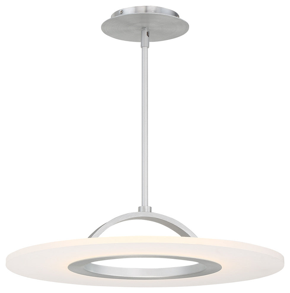 WAC Lighting Elektron 20" LED Convertible Semi-Flush Mount in Brushed Aluminum