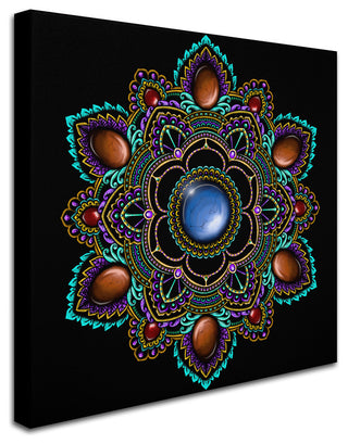 Delyth Angharad 'Gemstone Mandala' Canvas Art, 18" x 18"