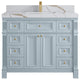 Paris 42" Single Sink Bathroom Vanity, Blue Heather 2" Calacatta Gold