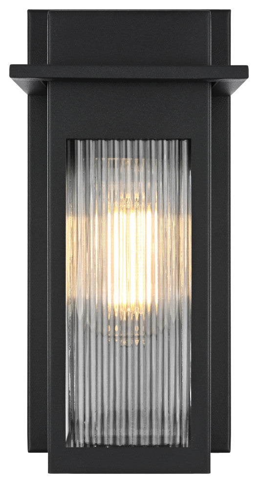 Home Living 5" Outdoor Wall Sconce, Black