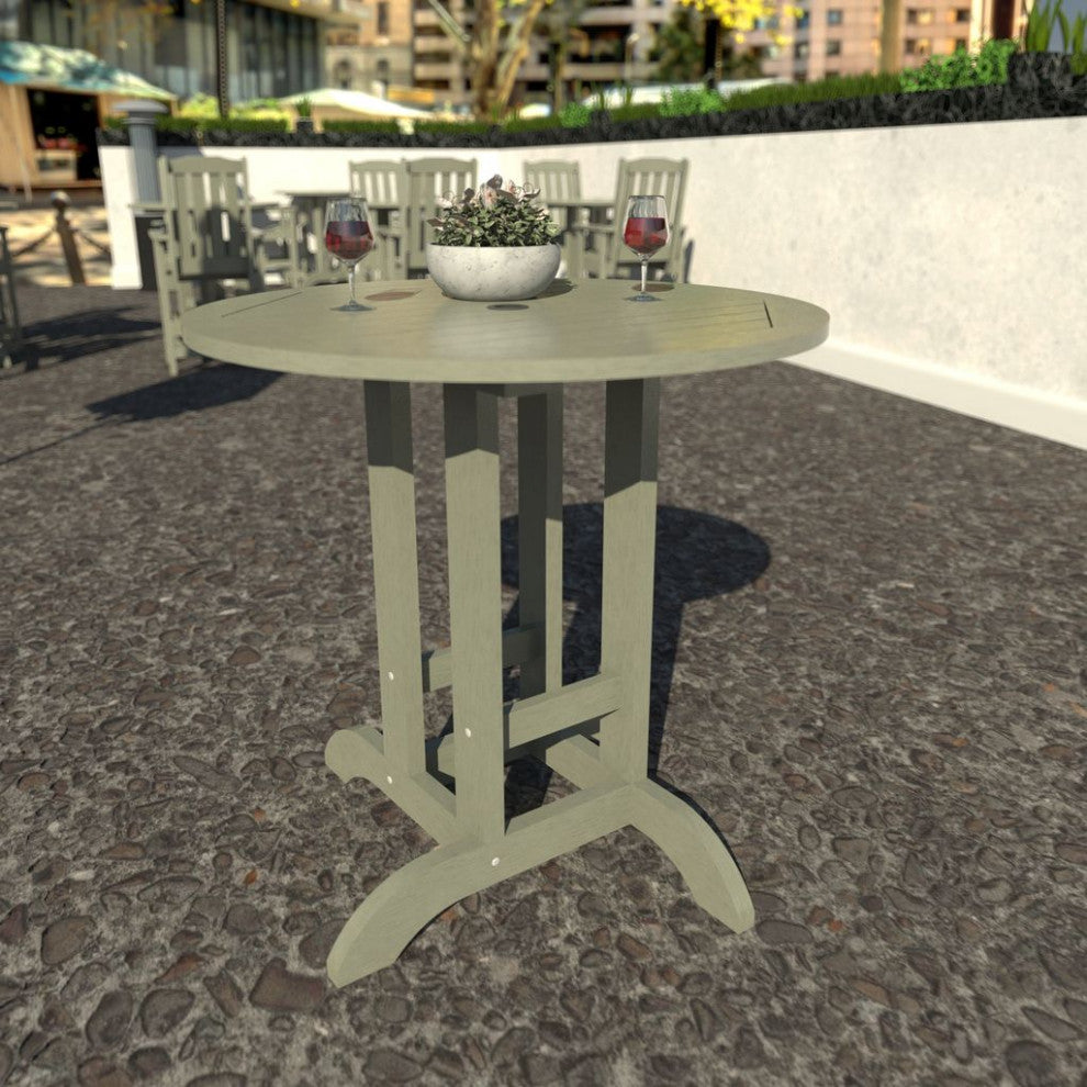 Sequoia 36" Round Counter Bistro Dining Table, Eucalyptus