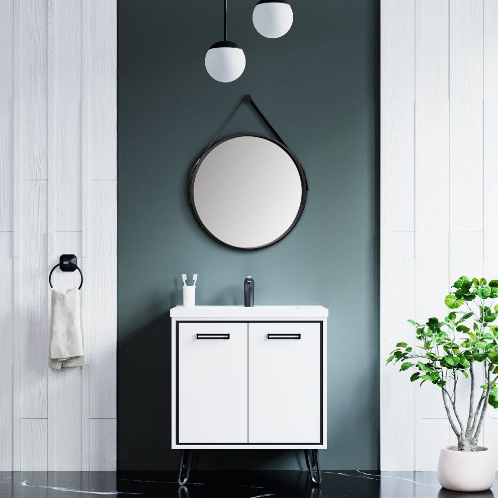 Kantor 36" High Sling Mirror, Black