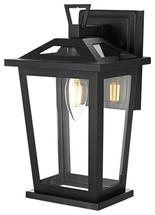 Home Living 7" Outdoor Wall Sconce, Black