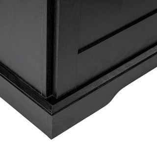 Harrison 36" Wide Rustic Bookcase with Sliding Barn Door & Adjustable Shelves, Black