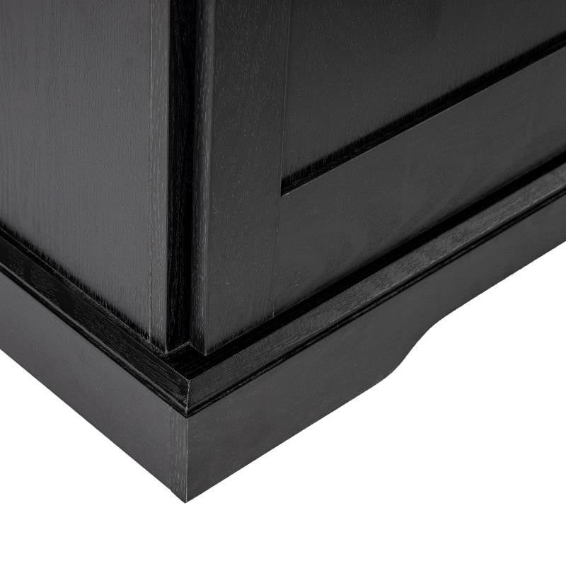 Harrison 36" Wide Rustic Bookcase with Sliding Barn Door & Adjustable Shelves, Black