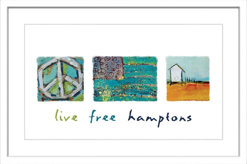 "Live Free Hamptons" Painting Print in Frame by Tori Campisi