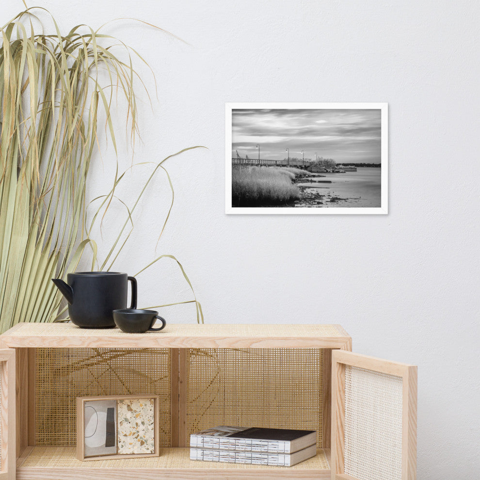 Historic New Castle 2 Coastal Landscape Framed Photo Paper Wall Art Prints, White, 12" X 18"